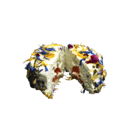 Apolline with flowers, fresh crottin with roses - 100g